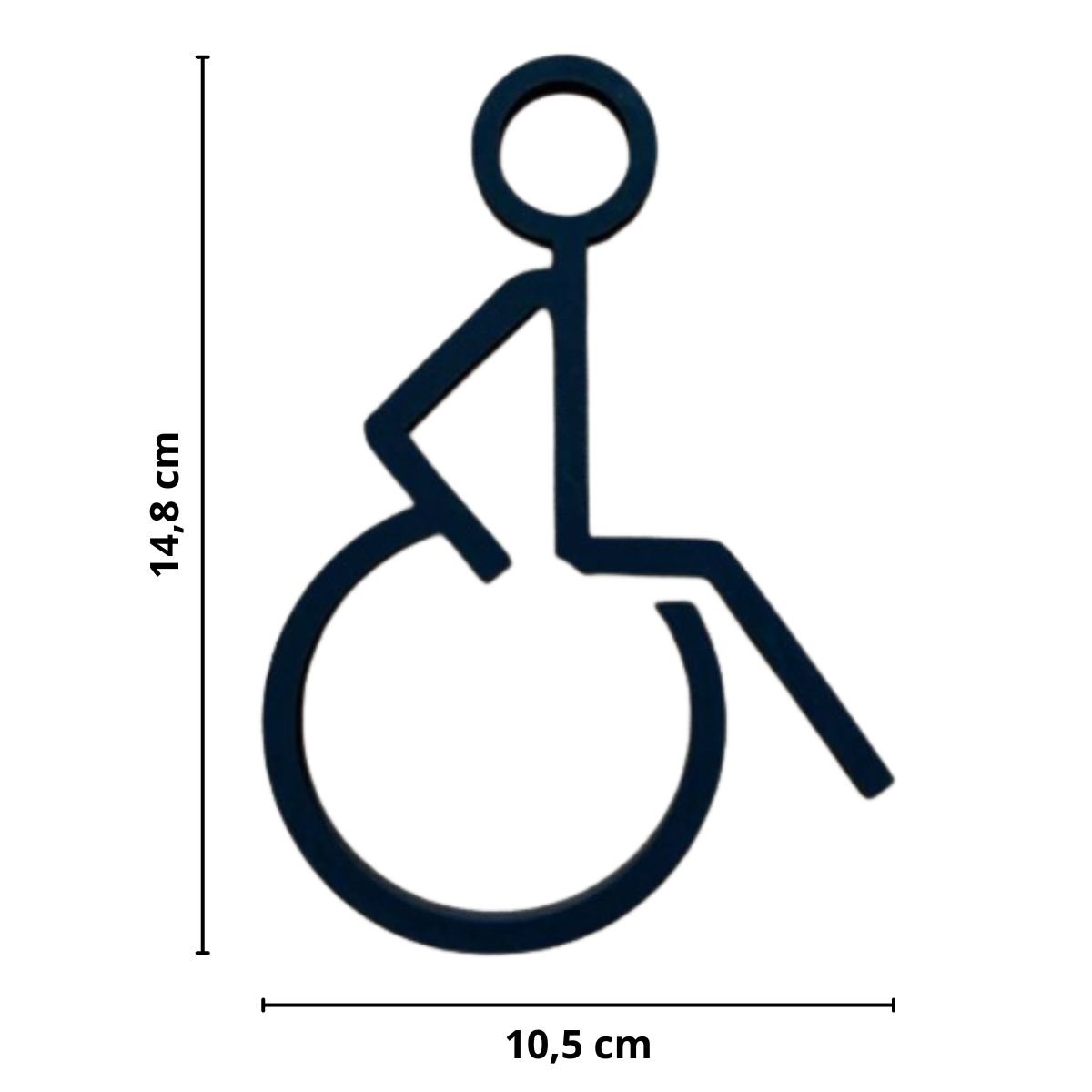 Placa Indicativa Banheiro Sanitário Acessível Cadeirante Pcd - 5