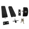 Kit porta pivotante tipo jumbo para vidro temperado blindex - Preto (alumínio) - 1