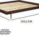 Ver imagem 3 de Base para Cama King Lunna 100% Madeira de Pinus Marrom/Walnut