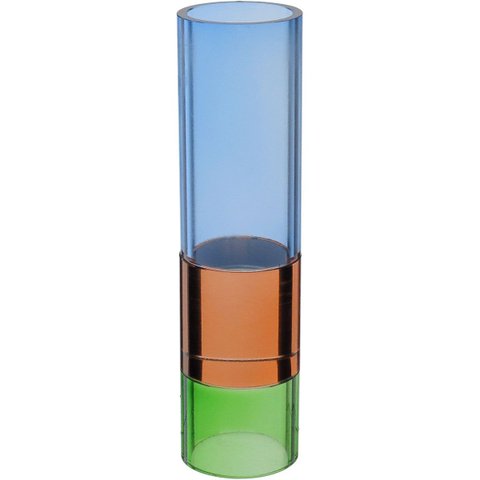 Vaso Decorativo de Cristal Color 19x5x5cm Enfeite Sala Mesa Estante Aparador