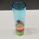 Ver imagem 2 de Vaso Decorativo de Cristal Color 19x5x5cm Enfeite Sala Mesa Estante Aparador