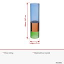 Ver mais imagens de Vaso Decorativo de Cristal Color 19x5x5cm Enfeite Sala Mesa Estante Aparador