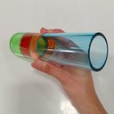 Ver imagem 6 de Vaso Decorativo de Cristal Color 19x5x5cm Enfeite Sala Mesa Estante Aparador