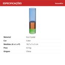 Ver imagem 7 de Vaso Decorativo de Cristal Color 19x5x5cm Enfeite Sala Mesa Estante Aparador