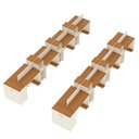 Ver imagem 6 de Estação de Trabalho 16 Lugares Office Smart 16 Mesas 12 Armários 2 Aparador - Off White e Cedro