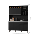 Ver imagem 4 de Cozinha Compacta Dunas Premium - 6 Portas 1 Gaveta:Preto