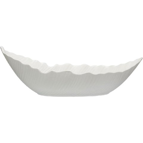 Centro Mesa Decorativa Fruteira Home&co Cerâmica 20x55x25cm Branco