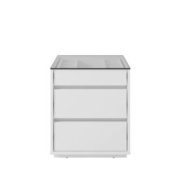 Mesa de Cabeceira Organizadora Ellie 3 Gavetas Cor Branco - 1