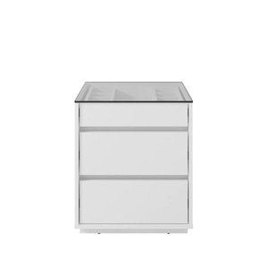 Mesa de Cabeceira Organizadora Ellie 3 Gavetas Cor Branco