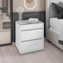 Ver imagem 6 de Mesa de Cabeceira Organizadora Ellie 3 Gavetas Cor Branco