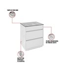 Ver imagem 5 de Mesa de Cabeceira Organizadora Ellie 3 Gavetas Cor Branco