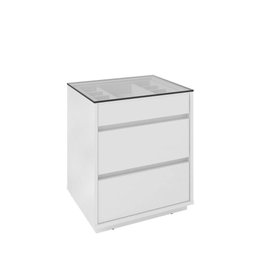 Mesa de Cabeceira Organizadora Ellie 3 Gavetas Cor Branco - 2
