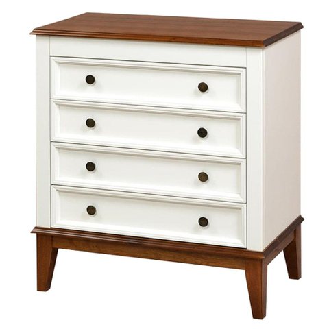 Comoda Luna 4 Gavetas Branca 83cm - 58740