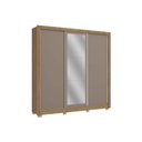 Ver imagem 1 de Guarda Roupa 3 Portas de Correr (1 C- Espelho) e 2 Gavetas C- Pés Cb01m570 Flex Nogueira-nogueira