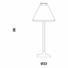 Abajur Piccolo Branco e Dourado (d)23cm (a)58cm 1x40w E27 - 5