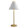 Abajur Piccolo Branco e Dourado (d)23cm (a)58cm 1x40w E27 - 1