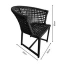 Ver imagem 3 de Cadeira de Jantar Corda Naútica Salinas Area Externa Base Alumínio - Preta