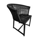 Ver imagem 1 de Cadeira de Jantar Corda Naútica Salinas Area Externa Base Alumínio - Preta