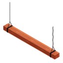 Ver imagem 1 de Pendente Led Pólux 48w 4800lm Bivolt em Madeira Maciça com Corrente