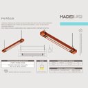 Ver imagem 5 de Pendente Led Pólux 48w 4800lm Bivolt em Madeira Maciça com Corrente