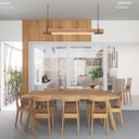 Ver imagem 3 de Pendente Led Pólux 48w 4800lm Bivolt em Madeira Maciça com Corrente