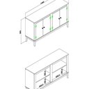 Ver imagem 3 de Aparador - Buffet Colonial 149x90x41 Cm