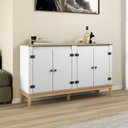 Ver imagem 1 de Aparador - Buffet Colonial 149x90x41 cm 4 Portas Branco/Mel