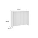 Ver imagem 3 de Balcão Ilha Ripado Milla Branco Mdf 120cm Carraro
