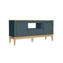 Ver imagem 2 de Rack 135cm Colonial X41 cm 2 Portas 1 Gaveta Cinza