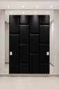 Ver imagem 2 de Cabeçeira Dominó 2,60 Altura e 1,60 Largura Modulos Colantes:Corino Preto