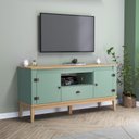 Ver imagem 1 de Rack 135cm Colonial X41 cm 2 Portas 1 Gaveta Verde