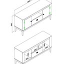 Ver imagem 3 de Rack - Colonial 135x66x41 Cm 2 Portas 1 Gaveta