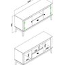 Rack - Colonial 135x66x41 Cm 2 Portas 1 Gaveta - 3