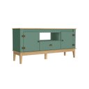 Ver imagem 2 de Rack 135cm Colonial X41 cm 2 Portas 1 Gaveta Verde