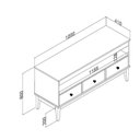 Ver imagem 3 de Rack 120cm Colonial X 3 Gavetas Cinza