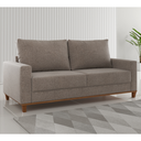 Ver imagem 1 de Estofado Gael Living 3 Lugares 2 Almofadas Soltas Linho Kaki - Casa Giulia