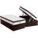 Ver imagem 1 de Cama Box Baú Solteiro: Colchão Molas MasterPocket Ensacadas Anjos New King + Base CRC Suede Brown(88
