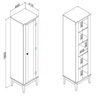 Cristaleira - Colonial 450cm X 1800cm X 405cm 1 Porta - 3