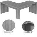 Ver imagem 3 de Mesa de Canto para Escritório em L Angular Mdp Preto