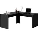 Ver imagem 1 de Mesa de Canto para Escritório em L Angular Mdp Preto