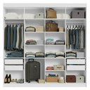 Ver imagem 2 de Guarda-roupa Casal 8 Portas Batentes Venus Madesa Branco/preto