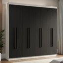 Ver imagem 1 de Guarda-roupa Casal 8 Portas Batentes Venus Madesa Branco/preto