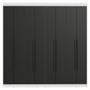 Ver imagem 3 de Guarda-roupa Casal 8 Portas Batentes Venus Madesa Branco/preto