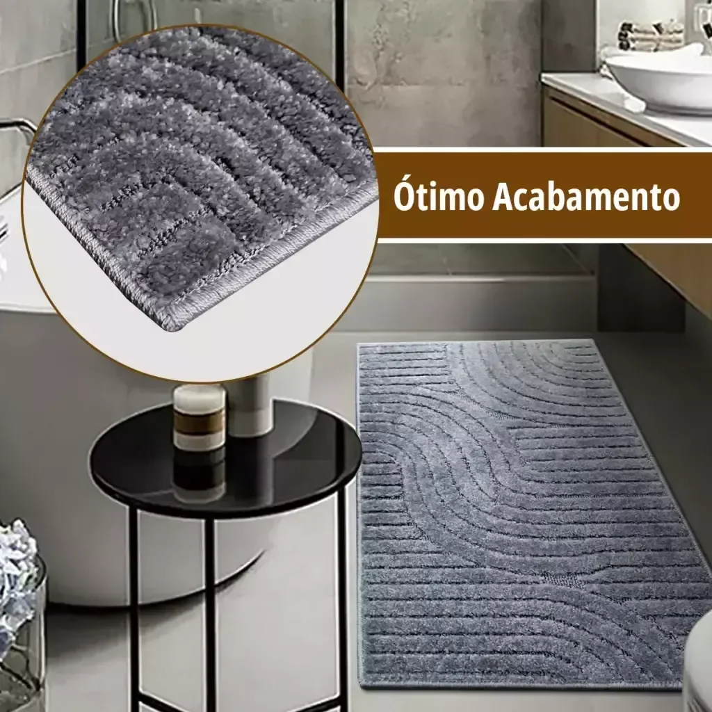 1 Tapete Banheiro Antiderrapante Grande 50x100 Js Sd M52 - 5