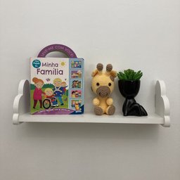 2 Prateleiras Nuvem Colorida Quarto Decoração Infantil 60cm:branco - 2