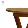Kit Bistrô Redondo Eucalipto Dobrável com 2 Banquetas de Madeira: Mel - 6