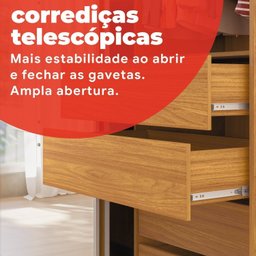 Guarda-roupa 2 Portas Correr 4 Gavetas London - 10