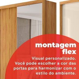 Guarda-roupa 2 Portas Correr 4 Gavetas London - 13