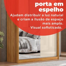 Guarda-roupa 2 Portas Correr 4 Gavetas London - 12
