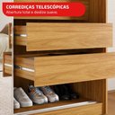 Ver imagem 5 de Guarda-Roupa Casal com Espelho 2 Portas de Correr e 3 Gavetas 100% MDF London Prime Ii